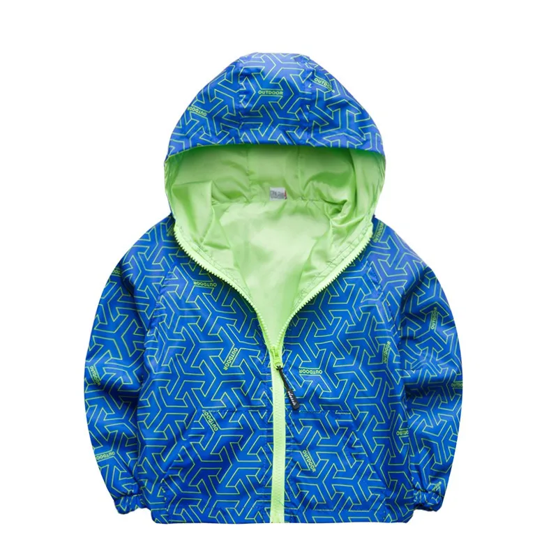 80-140cm Camouflage Spring Outerwear Children Hooded Jacket For Boys Kids Girls Trench Coat Hooded Windbreaker Sport Suit  (14)