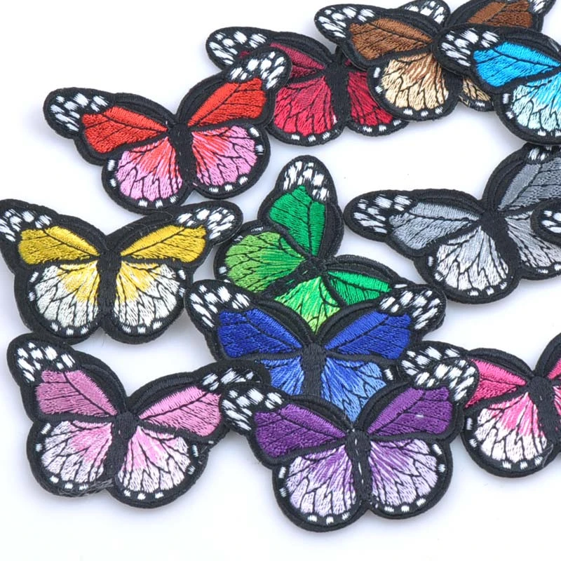 PAGOW 16-Pack Multicolor Butterfly Iron-On Patches - 3.26 Inch Embroidered Appliques For Jackets, Bags, Jeans - View #14