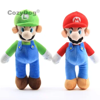 

2 Pcs/lot 42cm Super Mario Bros Plush Toy Mario& Luigi Soft Stuffed Animals Children Gift