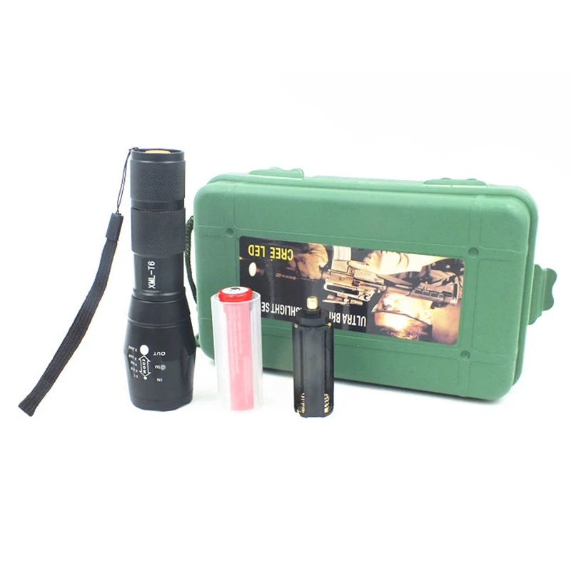 AIMIHUO Cree Xm-L T6 LED Flashlight Zoomable 5 Mode LED Torch Waterproof Flashlight Lamp Lanterna For Rechargeable 18650 Battery (16)