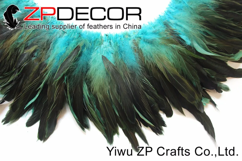 TURQUOISE Half Bronze Schlappen Rooster Feathers (6)