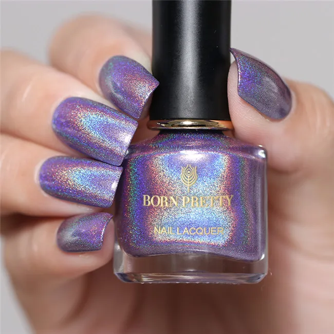 BORN PRETTY Holo flowresh серия лак для ногтей 6 мл Голографический лазерный лак для ногтей сияющий блеск лак для ногтей полуперманентное масло - Цвет: Athena Shield