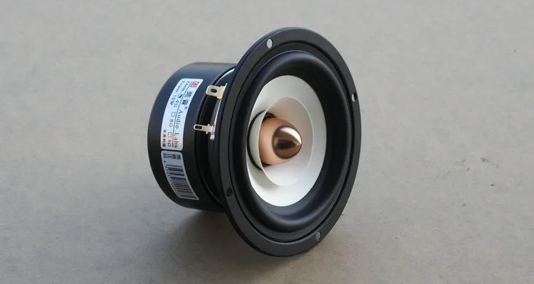 Audio Labs High Performance 4inch full range speaker 1Pair Mixed Paper Cone Aluminum Bullet 4/8ohm 25W 4