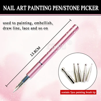 

1pcs/lot DIY Gel Design Painting dotting Pen Set for Salon Manicure Tool Fashion