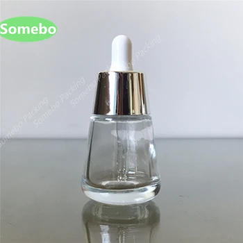 

High Quality 30ml Transparence Glass Dropper Bottle 30cc Cone Glass Bottle with Dropper Senior Perfume Bottle
