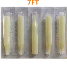 UPTATSUPPLY 7FT 50 шт/партия плоские Одноразовые Белые пластиковые наконечники со стерилизацией Ассорти пластиковые татуировки трубки для тату машины