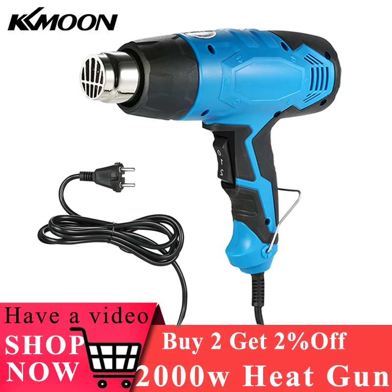 2000W Heat Gun Hot Air Gun Solder Hair Dryer Temperature controlled
