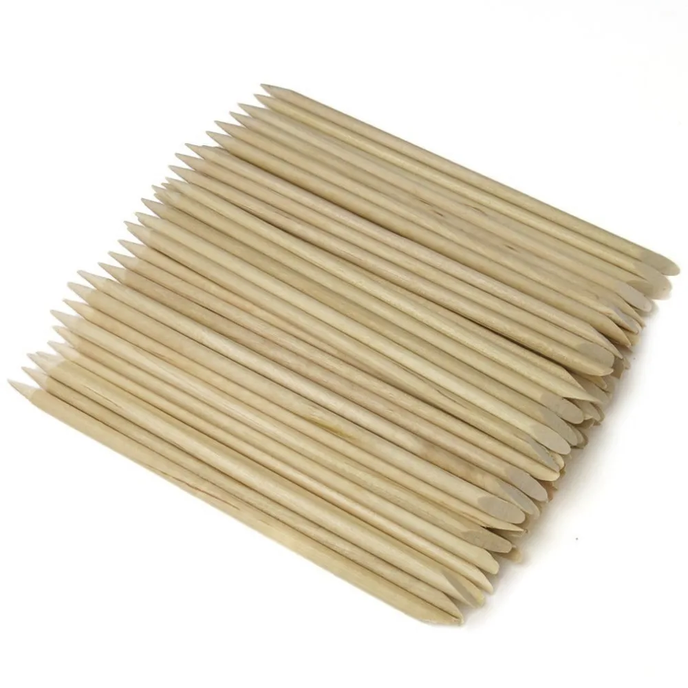 Wooden Double End Edge Wood Cuticle Pusher Manicure Sticks Nail Art