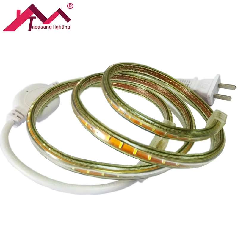 Smd 3014 Светодиодные полосы света neon 120 светодиодов + Мощность Plug fita