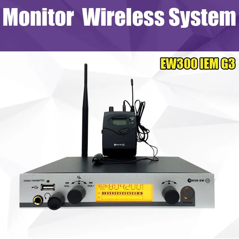 

EW300 IEM G3, SR 300 IEM G3 Monitoring System, Wireless in ear Monitor Professional for Stage Performance Monitor Headphone