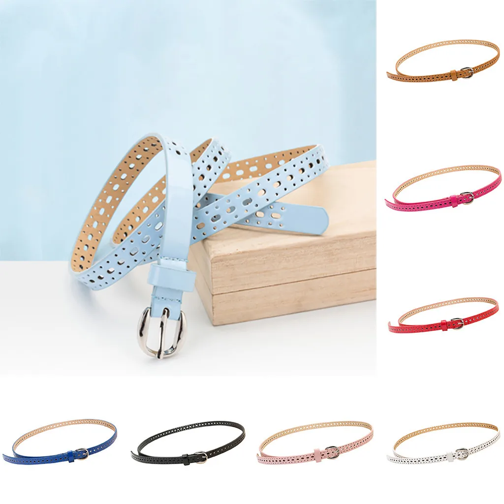 Regarder Store Модный женский кожаный пояс с металлической пряжкой однотонное с поясом пояс модные аксессуары ремень A626