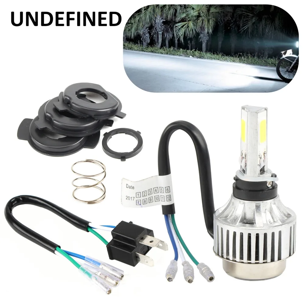 

Universal Motorcycle Bike Car H4 Beam LED Headlight Lamp Bulb 40W 4000lm for Harley Honda Yamaha Suzuki Kawasaki