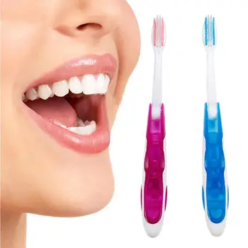 

BellyLady 2PCS Portable Folding Toothbrush with Super Soft Bristle Travelling Toothbrush