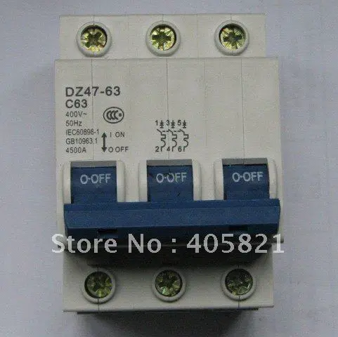

Free shipping+Special promotion! mini circuit breaker 3Pole C1 C3 C5 C6 C10 C16 C20 C25 C32 C40 C50 C63 400V