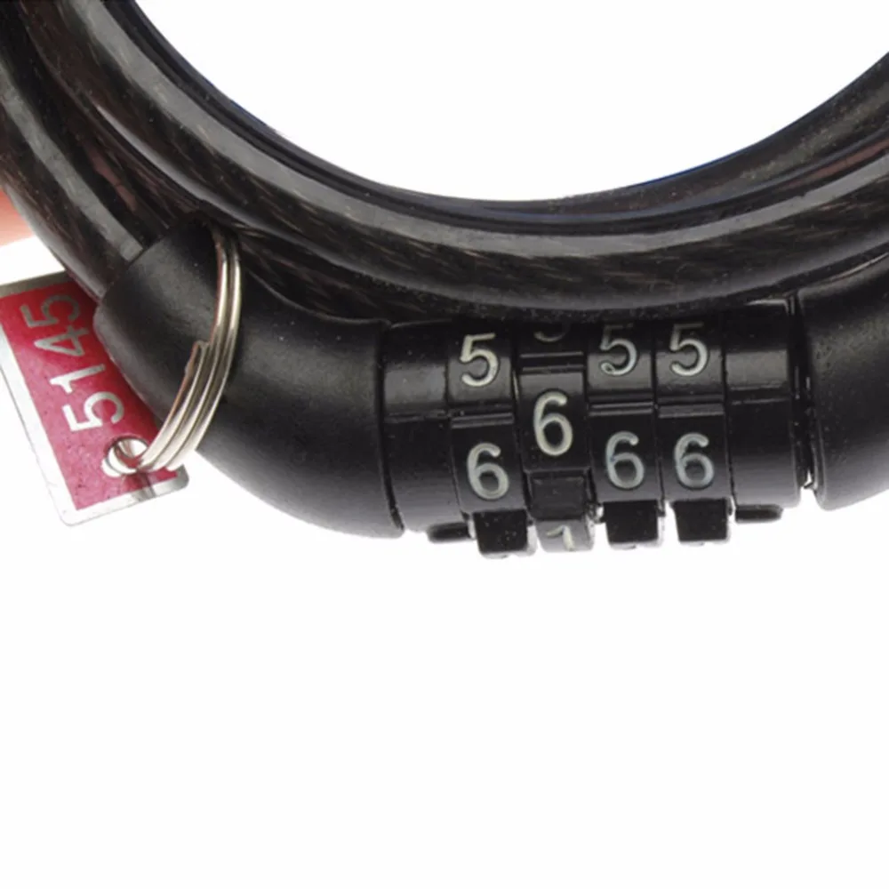 4 Digital Bike Combination Tough Lock Code Steel Wiring Bicycle Safety Lock