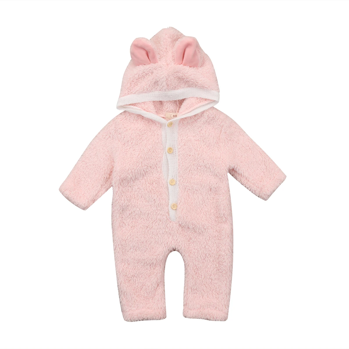 

Newborn Baby Boy Girl Clothing Thick Fleece Romper For Baby Girl Hooded Winter Kids Jumpsuit Clothes 0-4T