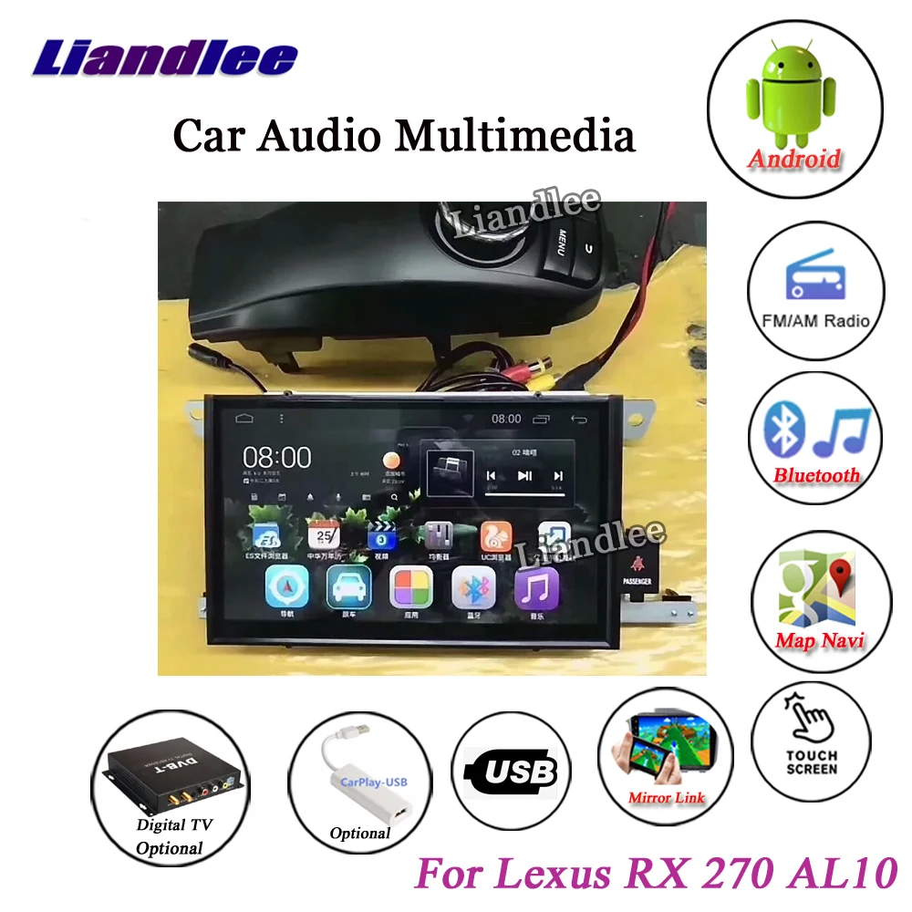 Clearance Liandlee Car Android System For Lexus RX 270 RX270 AL10 2008~2015 Radio Stereo Carplay GPS Wifi Navi MAP Navigation Multimedia 1