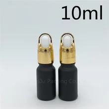 Шт. 10 10 мл Черное Матовое Стекло эфирные масла капельница бутылка, 10cc стекло флакон духов