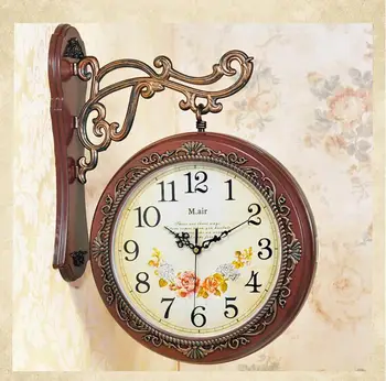 

Metal noiseless Quartz Double Face wall clocks A110