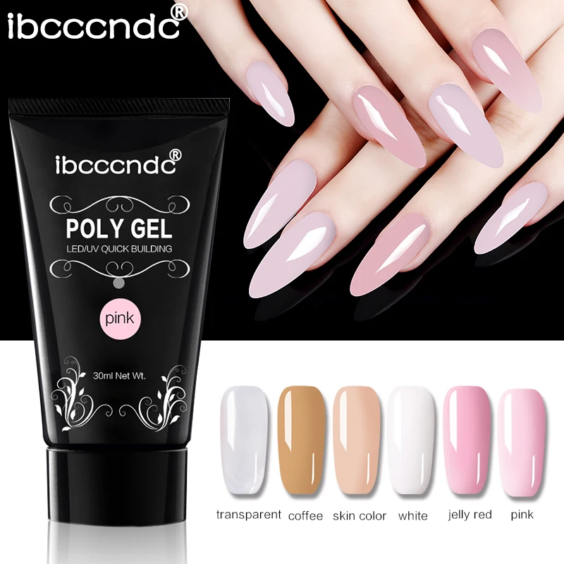 

New Poly Gel Finger Extension Crystal Jelly Polygel 30g Acrylic Nail Gel Quick Building Nail Liquid Extend Gum Builder Gel