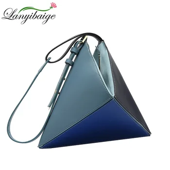 

2019 Luxury women shoulder bag designer dinner handbag for ladies fashion messenger bags triangle deformation package clutch bag