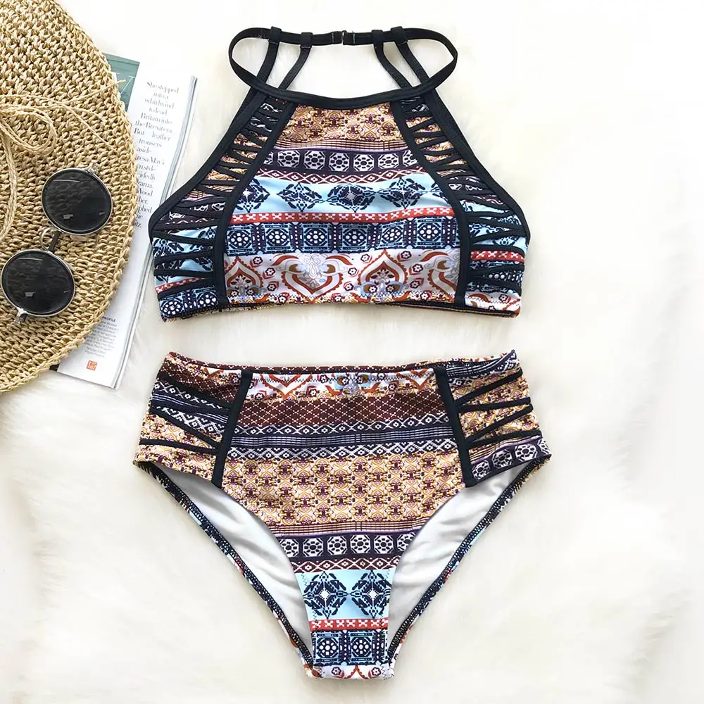 Cupshe Blazing Star Tank Bikini Set Summer Swimsuit Beach Bathing Suit ...