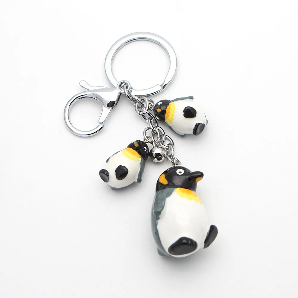 MF1201 модные 3D Брелки "Пингвин" игрушки брелки прекрасный мультфильм животных автомобиля Подвески с цепочками аксессуары
