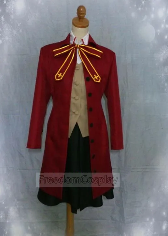 Fate Zero Rin Tohsaka school uniform Cosplay Costume |