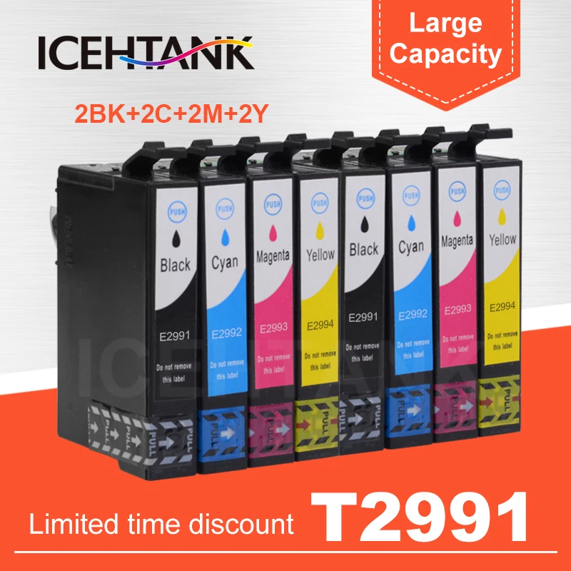 Чернильный картридж ICEHTANK T2991 T2996 T2991XL 29XL совместимый с чернилами для принтера EPSON XP