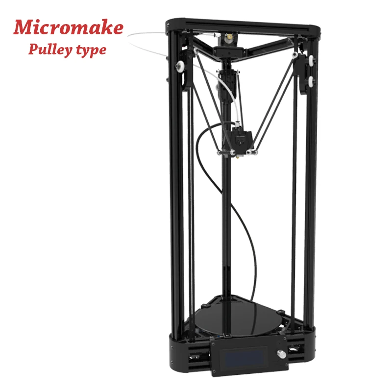 Micromake 3d Принтер шкив версия DIY kit Металл 3D принтер коссель Delta с 8 г SD карты и