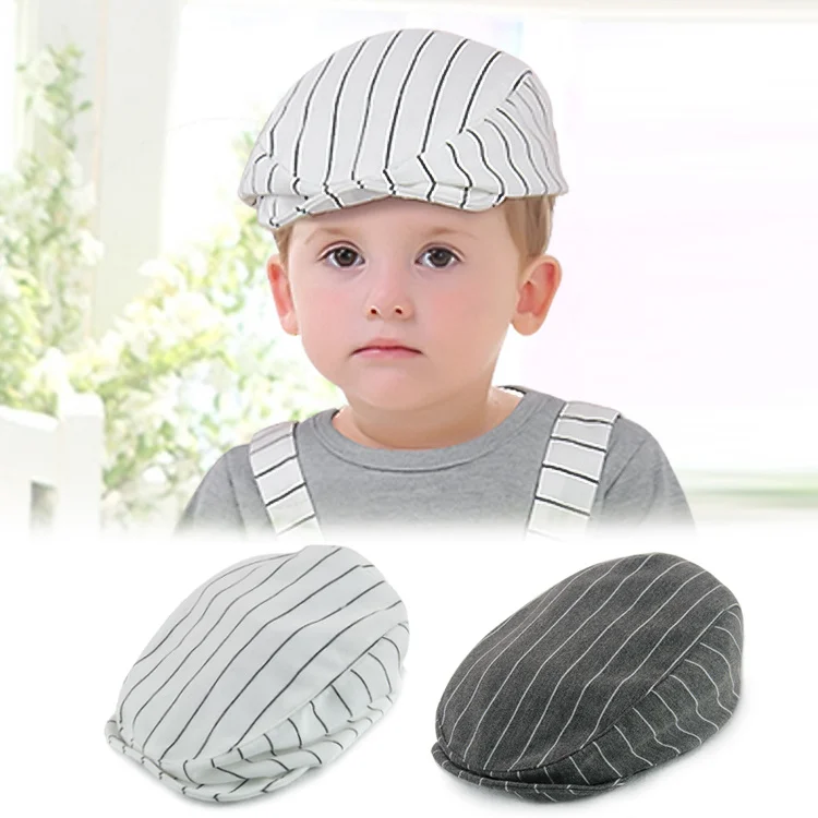 Baby Boy Hat Kids Cap Toddler Beret Cotton Lovely Stripe Kid Hat