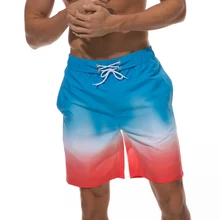 WD123 летний мужской купальник sunga пляжные шорты для отдыха градиентный цвет крутые мужские спортивные штаны 1A