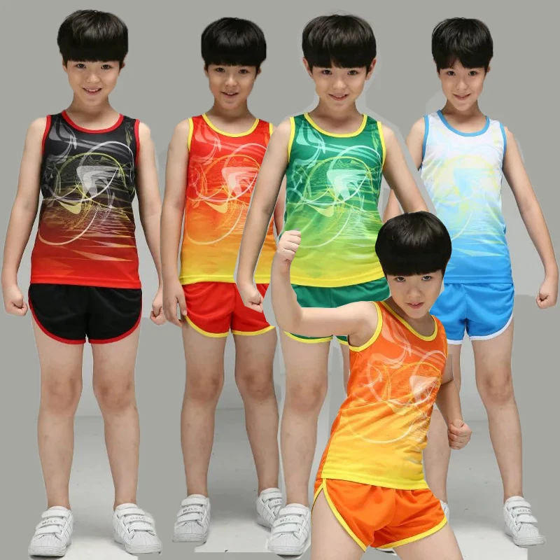 School Children students track and field suit kids boys girl sport