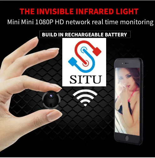 

SITU Round Mini Camcorder 1080P Wide Angle 150 Degree Invisible Video Recording Wireless Camera Small like a Coin Easy to Carry