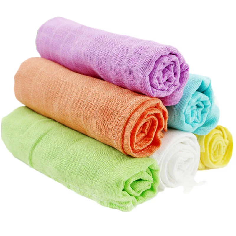 10 Pieces Baby Nappy 60*60 cm 100% Muslin Cotton Reusable...