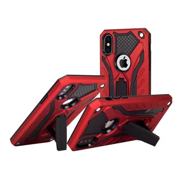 

Silicone with Armor stand case for Apple IPhone 5/5S/BE Red