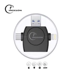 Ingelon все в 1 SD кардридер Microsd USB C TF карта адаптер SDHC Тип C OTG Устройство для чтения карт памяти для iPhone XS MAX XR 6 Android