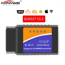 OBD2 wifi ELM327 V 1,5 сканер для iPhone IOS автоматический OBDII сканирующий Инструмент OBD 2 ODB II ELM 327 V1.5 wifi ODB2 Автосканер