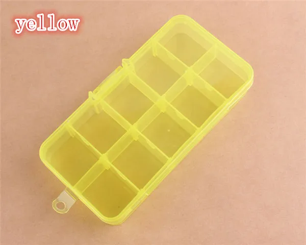 1pcs 10 Slot Jewelry Rectangle Display Storage beads Organizer Case Box