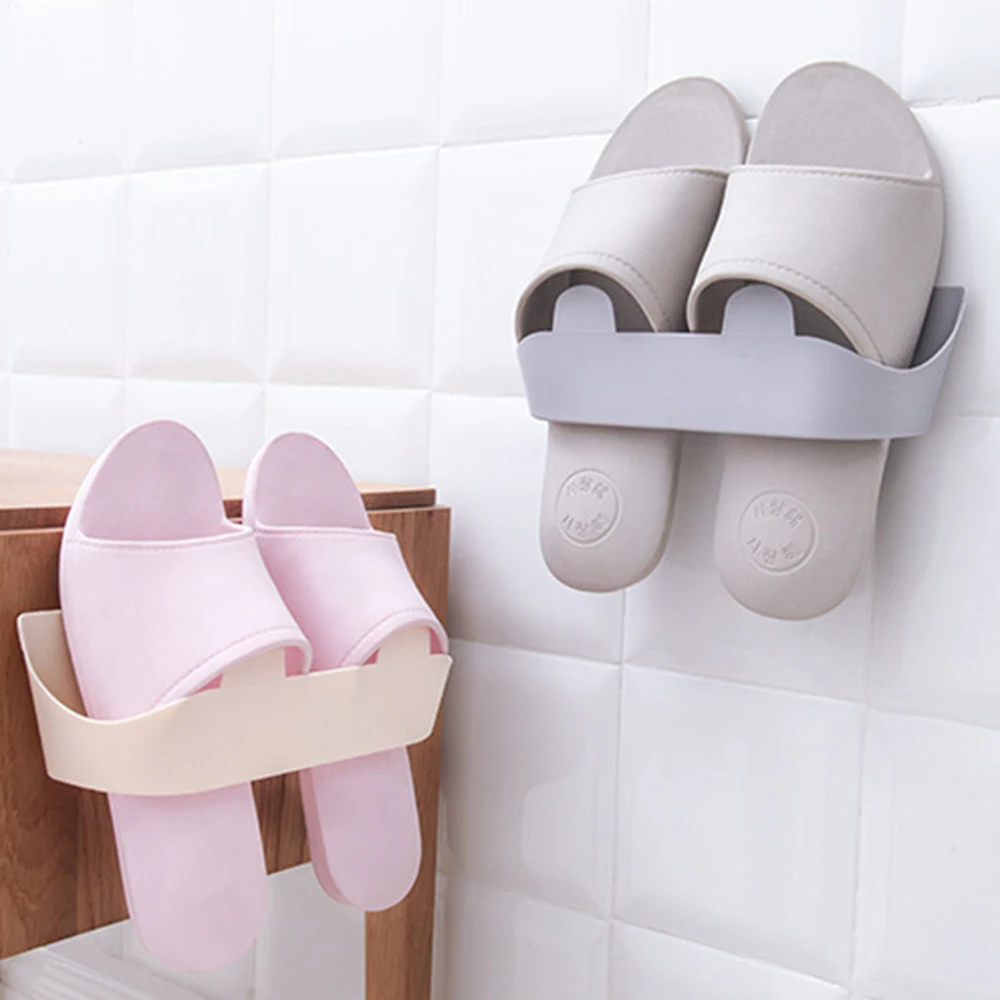 1pcs Plastic Shoes Shelf Stand Organizers Bathroom Wall mounted Shoe