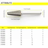 Tungsten Steel Hard Rotary Alloy Metal Grinding Head 1pcs Boring Cutter L-type Conical Dome Rotary Files ► Photo 3/6