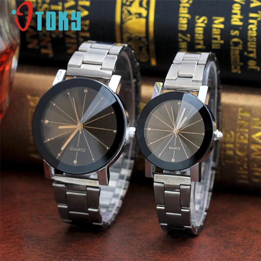 Lover's Watch Men Women OTOKY Fashion Rhinestone Stainless Steel Dress Wrist Watch Drop Shipping 0424 Lover's Watch Men Women OTOKY Fashion Rhinestone Stainless Steel Dress Wrist Watch Drop Shipping 0424