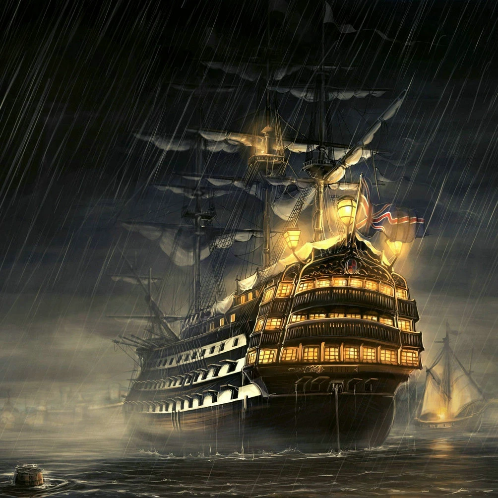 Pirate digital background ship and boat on the sea, beach digital backdrop digital prop for photography