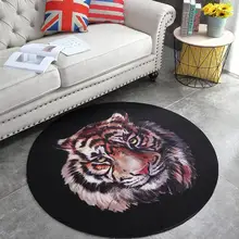 Прямоугольный круглый ковер С Рисунком Тигра в виде короля леса, нескользящий ковер для гостиной, спальни, домашнего декора, напольный ковер