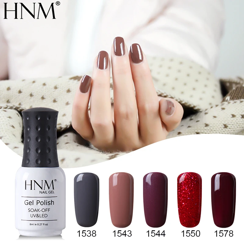 УФ гель для ногтей HNM чистый 28 цветов отмачиваемый лак гибридный с эмалью 8 мл