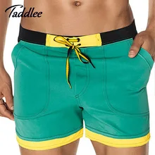 Бренд Taddlee мужские сексуальные плавки, купальные костюмы, Мужская боксерская доска, пляжные шорты, купальные костюмы, мужские пляжные шорты для геев
