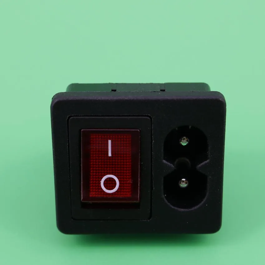 1 шт. штепсельная розетка YuXi IEC320 C8 с крассветильник вым переключателем 250 в А