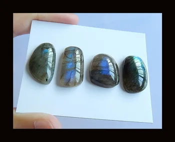 

4 PCS Of Natural Labradorite Gemstone Cabochons,18x22x6mm,14.1g
