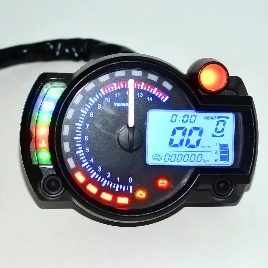 

Backlight LCD Digital Motorcycle Speedometer Odometer Motor Bike Tachometer 13*9.5*4.0cm 12V motorcycles car RV