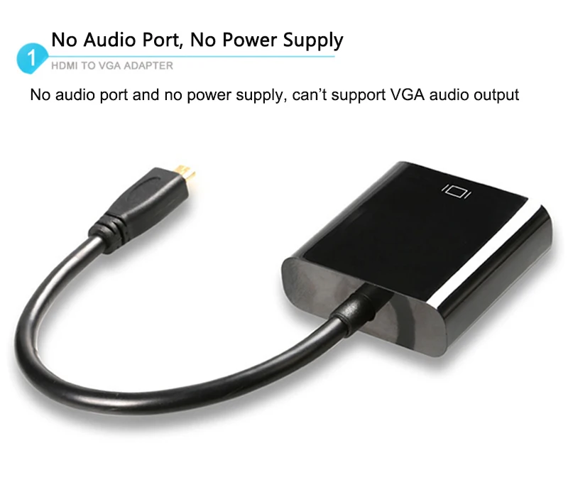 EGRINCY микро HDMI к VGA кабель мужчин и женщин VGA адаптер с 3,5 мм аудио разъем и Micro USB кабель HDMI конвертер для xbox PS4